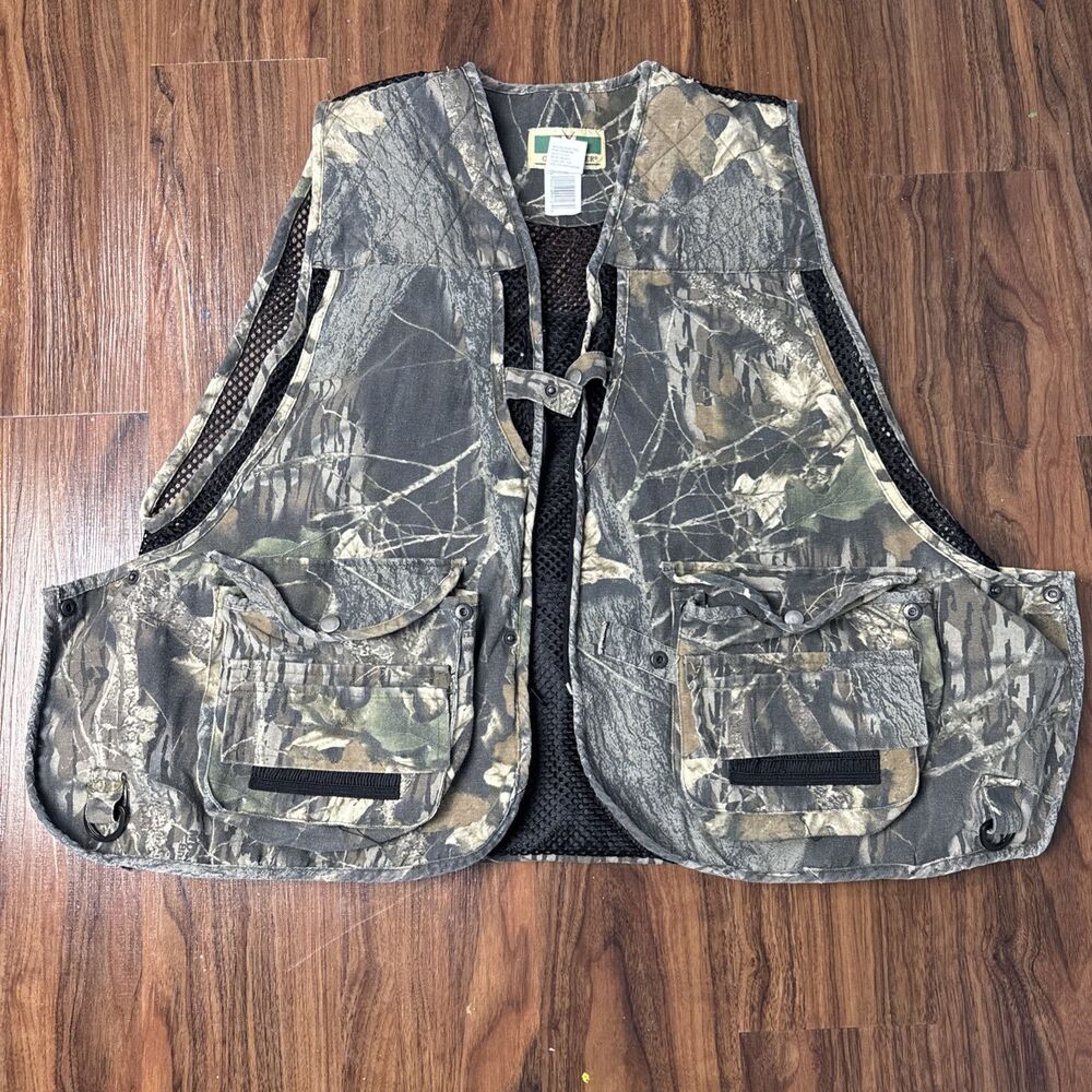 Game Winner XL/2XL Mossy Oak Camouflage Full Zip Duck Snap Pockets Mesh Hunting